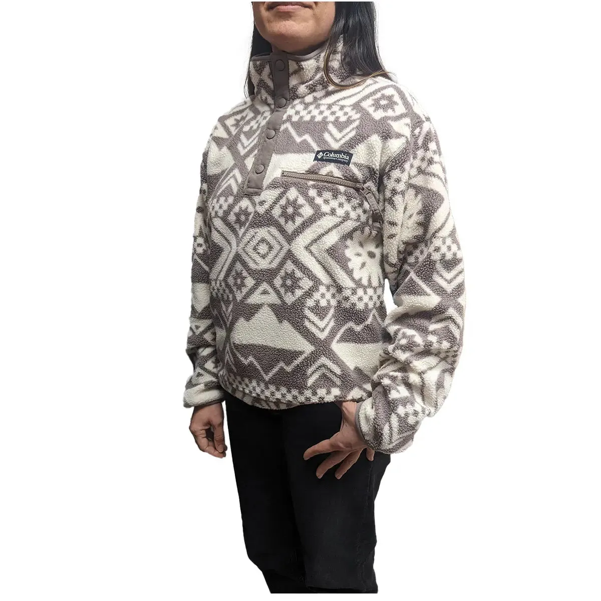 Helvetia™ II Half Snap Cropped Fleece - Iron Aztec