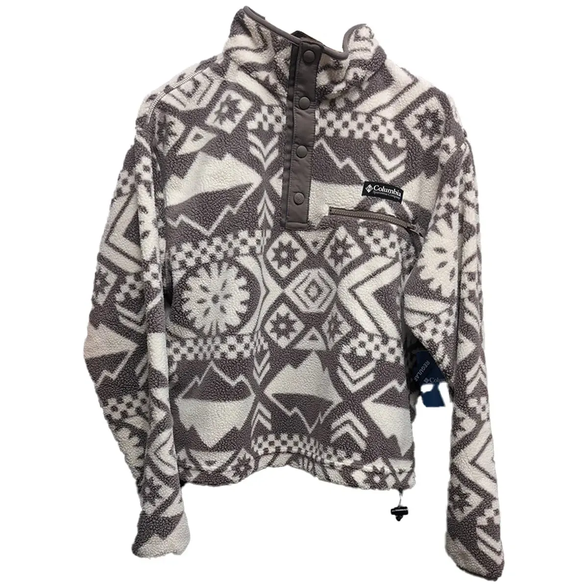 Helvetia™ II Half Snap Cropped Fleece - Iron Aztec