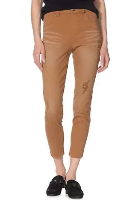 HUE High-Rise Ripped Skimmer Jeans