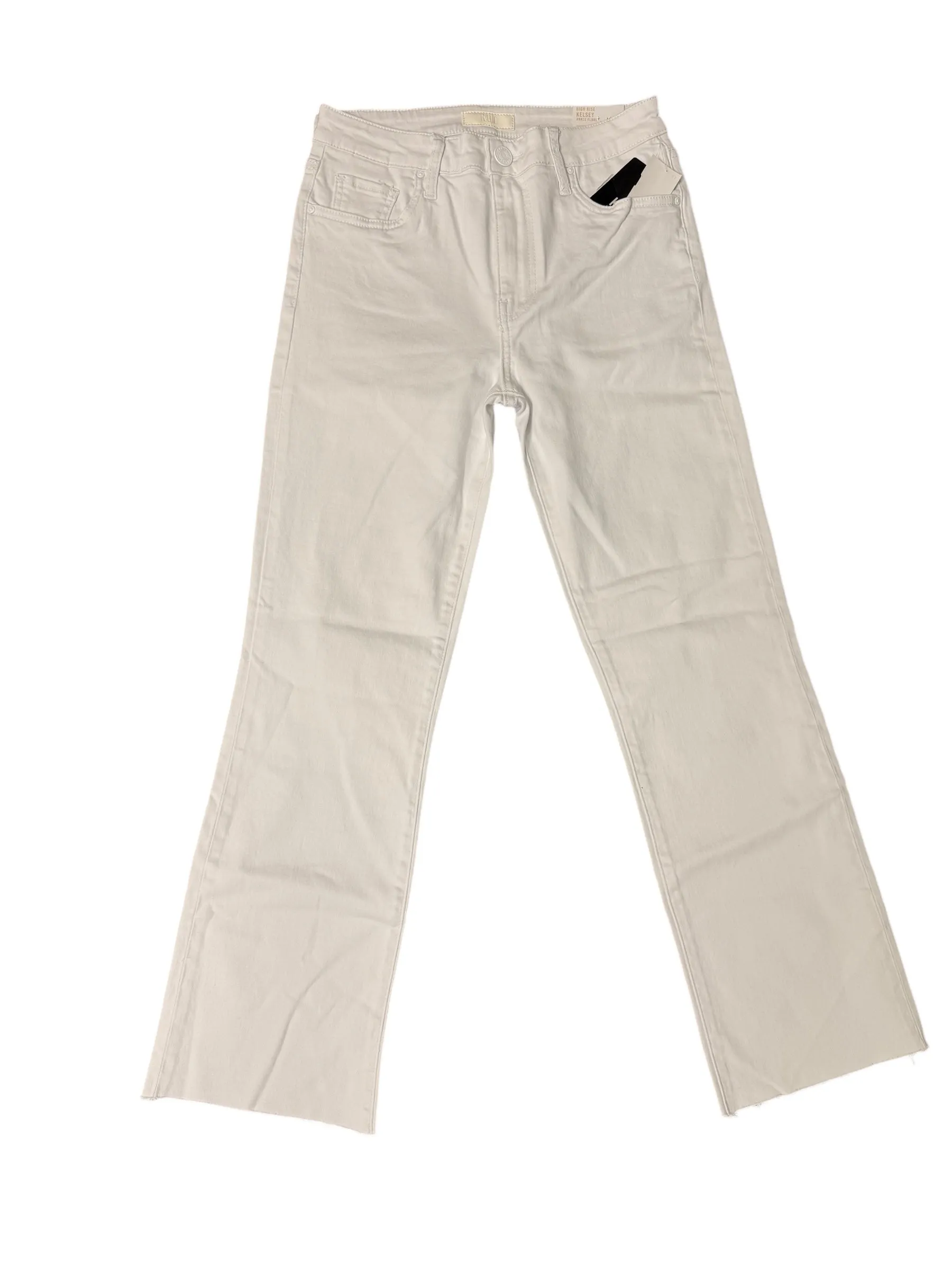 Jeans Flared By Kut In White Denim, Size: 2