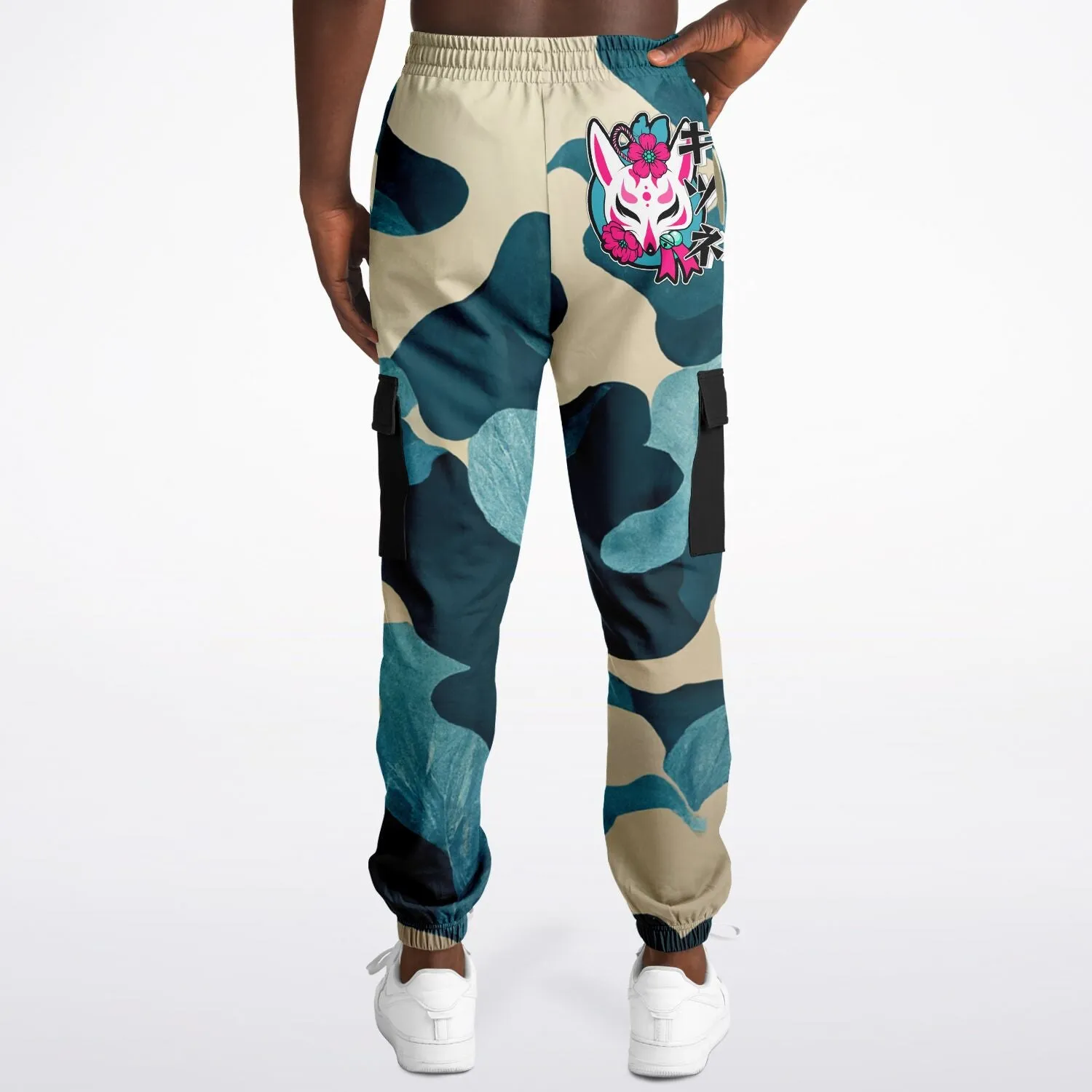 Kitsune Blue Leave Camo Sweatpants