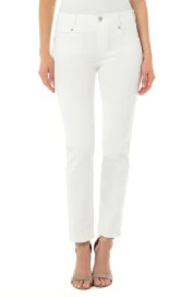 Liverpool White Gia Glider Slim Pant