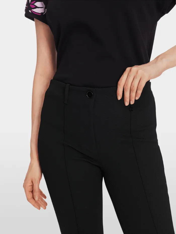 Marc Cain Collections SYDNEY Textured Trousers In Black XC 81.11 J20 Col 900