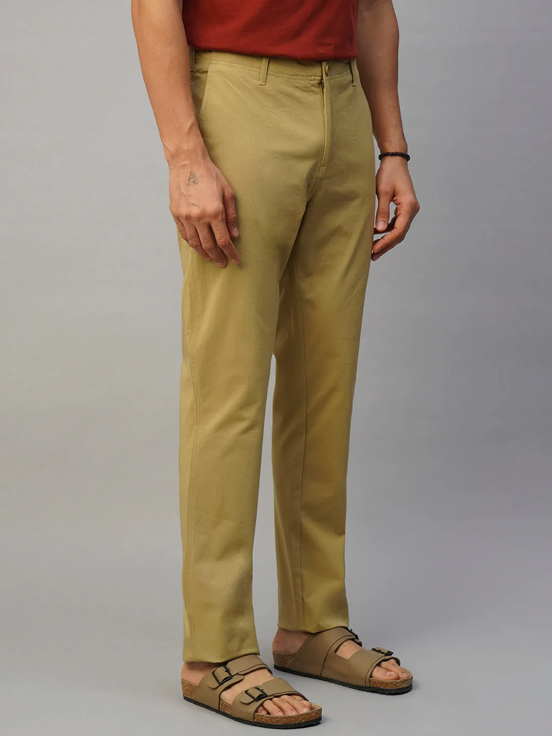 Men's 4 Way Stretch Khaki Slim Fit Pants