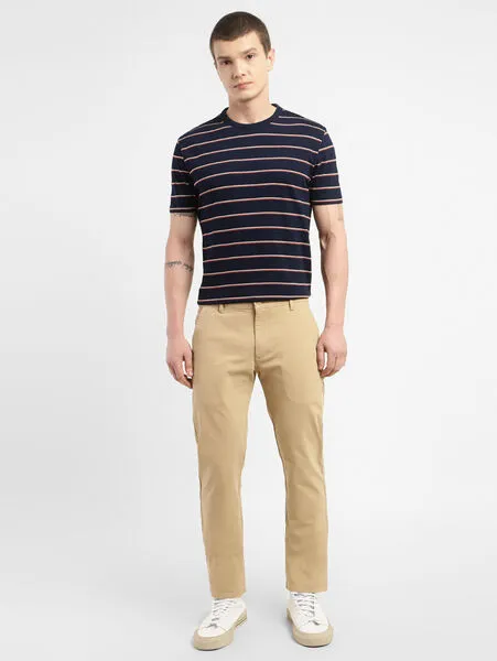 Men's Khaki Slim Fit Trousers