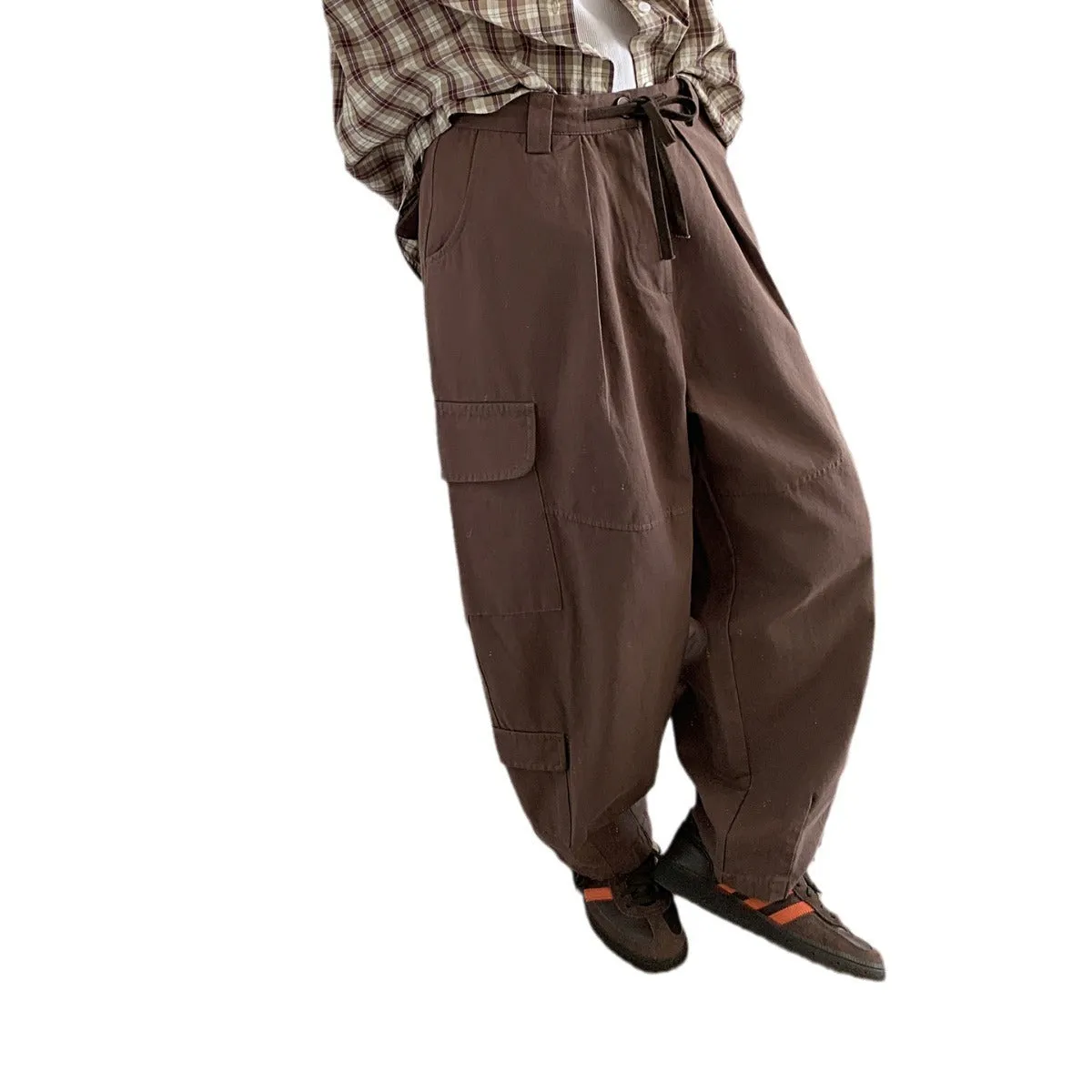 Men's Retro Loose Wide-Leg Cargo Pants