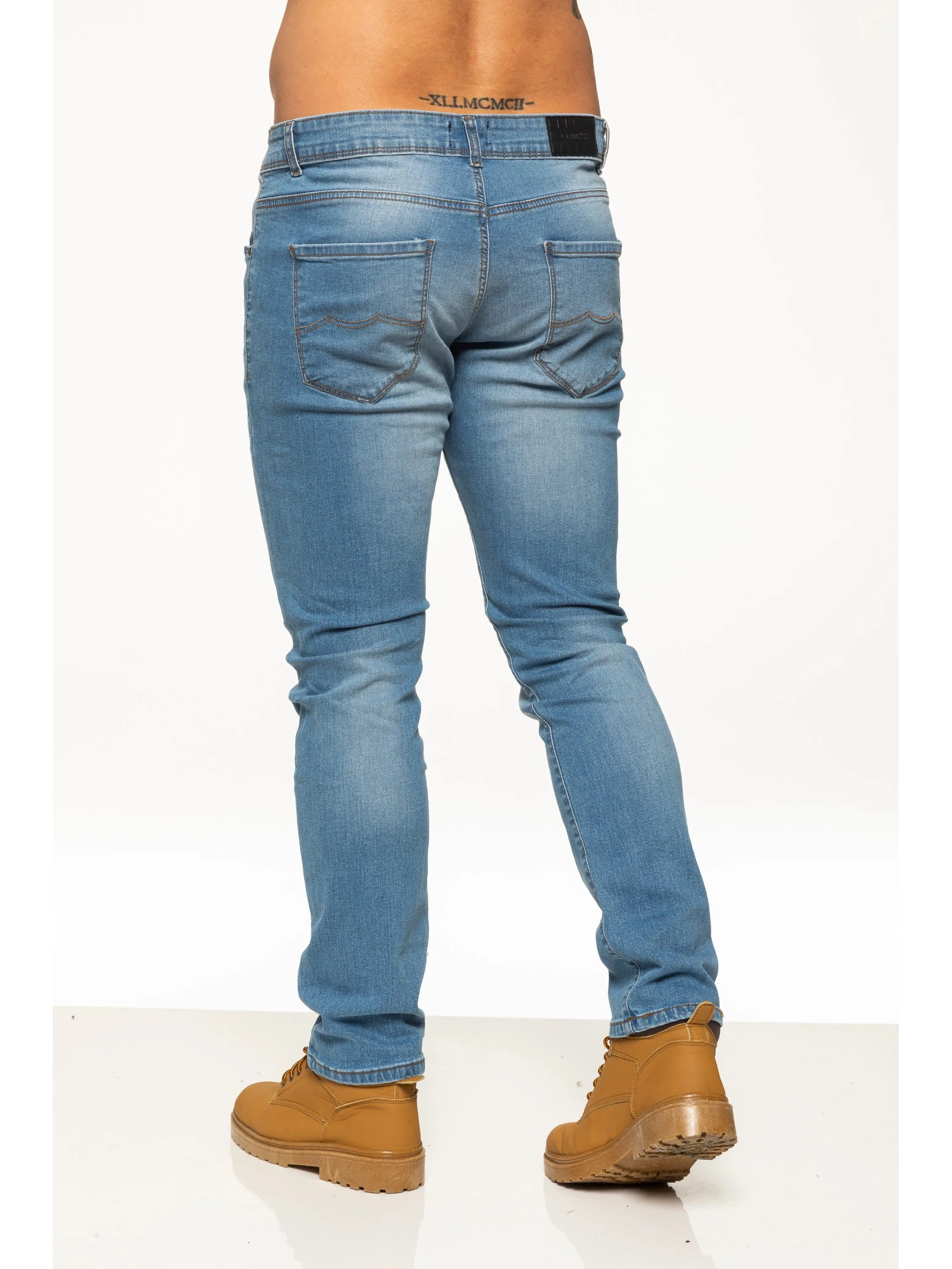 Mens Skinny Stretch Denim Jeans | Enzo Designer Menswear