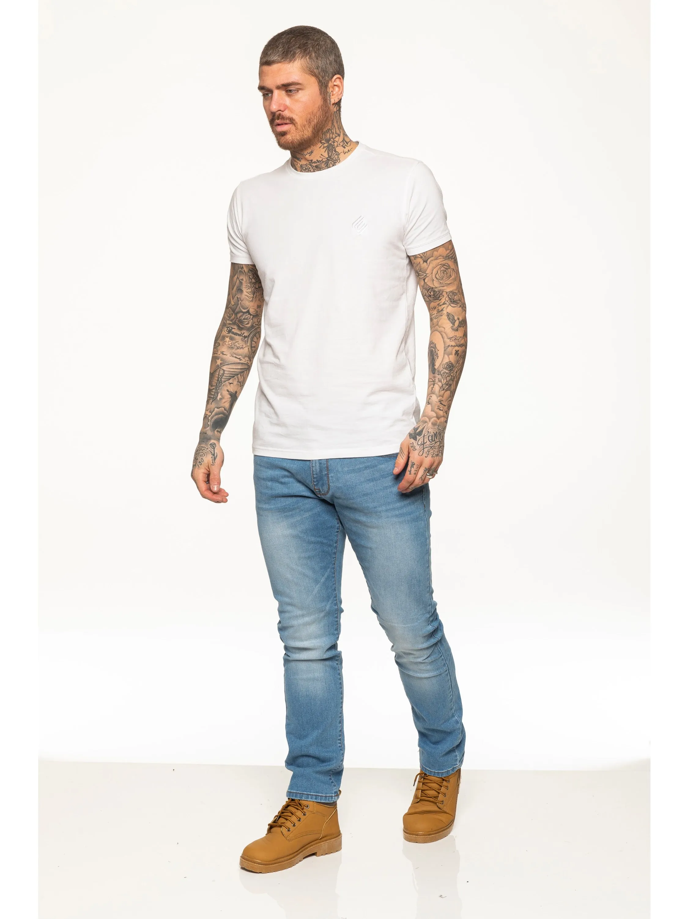 Mens Skinny Stretch Denim Jeans | Enzo Designer Menswear