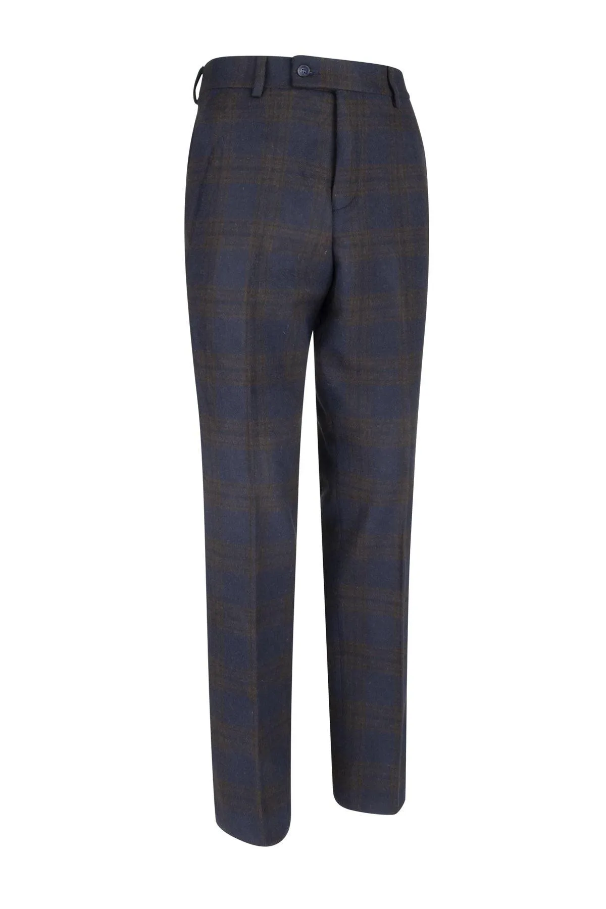 Mens Wool Tweed Trousers Vintage Peaky Blinders Wedding Check Herringbone