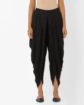 Mid-Rise Cropped Dhoti Pants