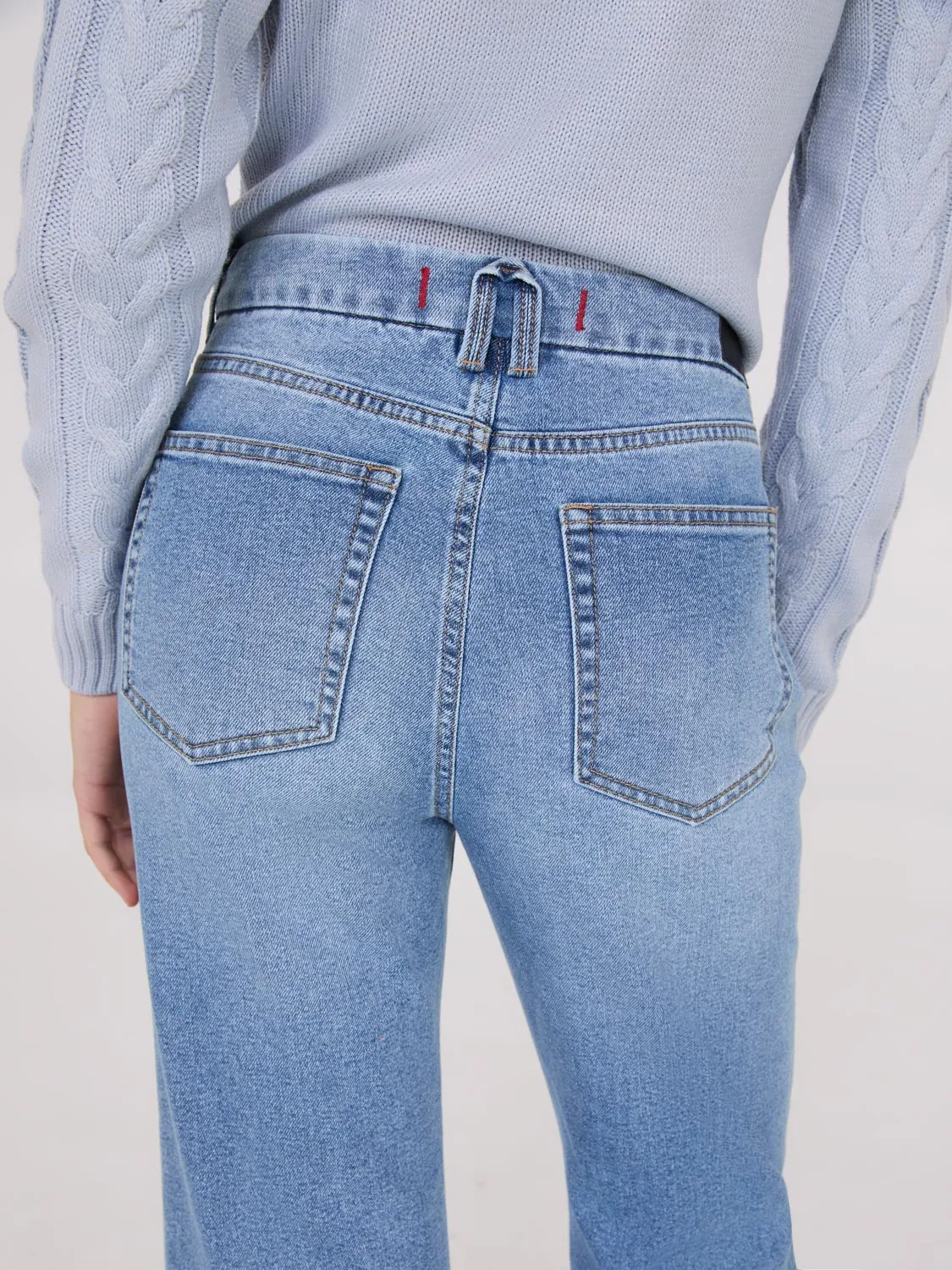 Mid-Rise Straight Leg Jeans