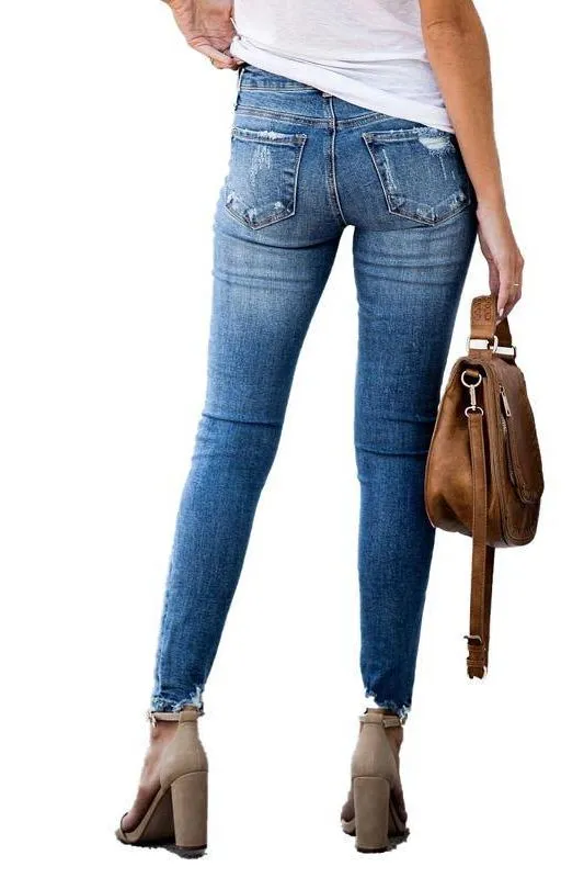 Mid Waist Stretch Jeans