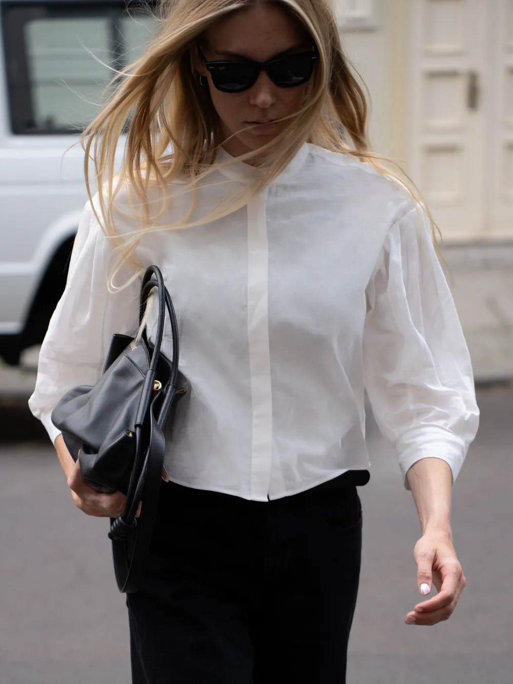 Modern Puff Sleeve Shirt -- White