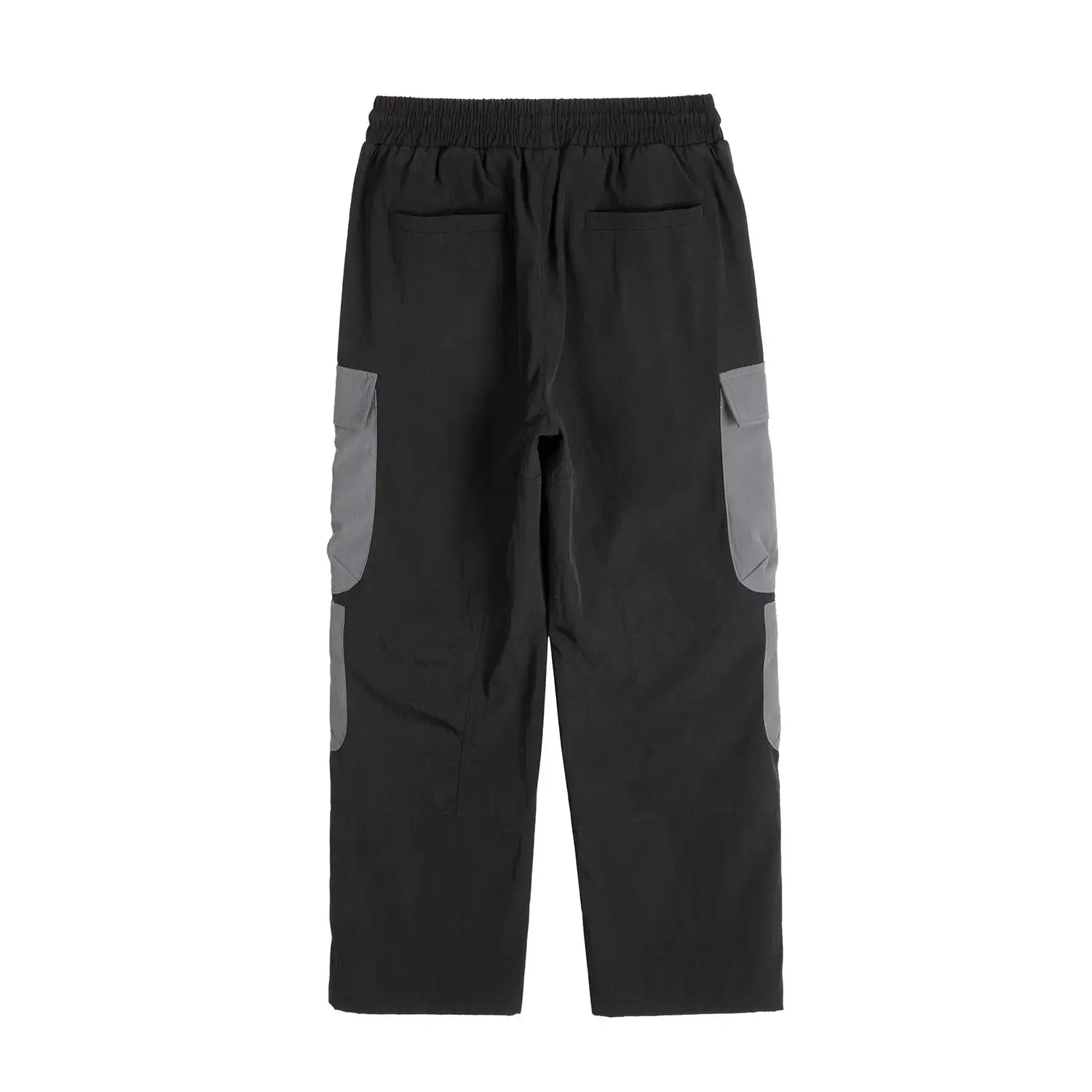 Nylon Zipper Patchwork Wide Cargo Pant