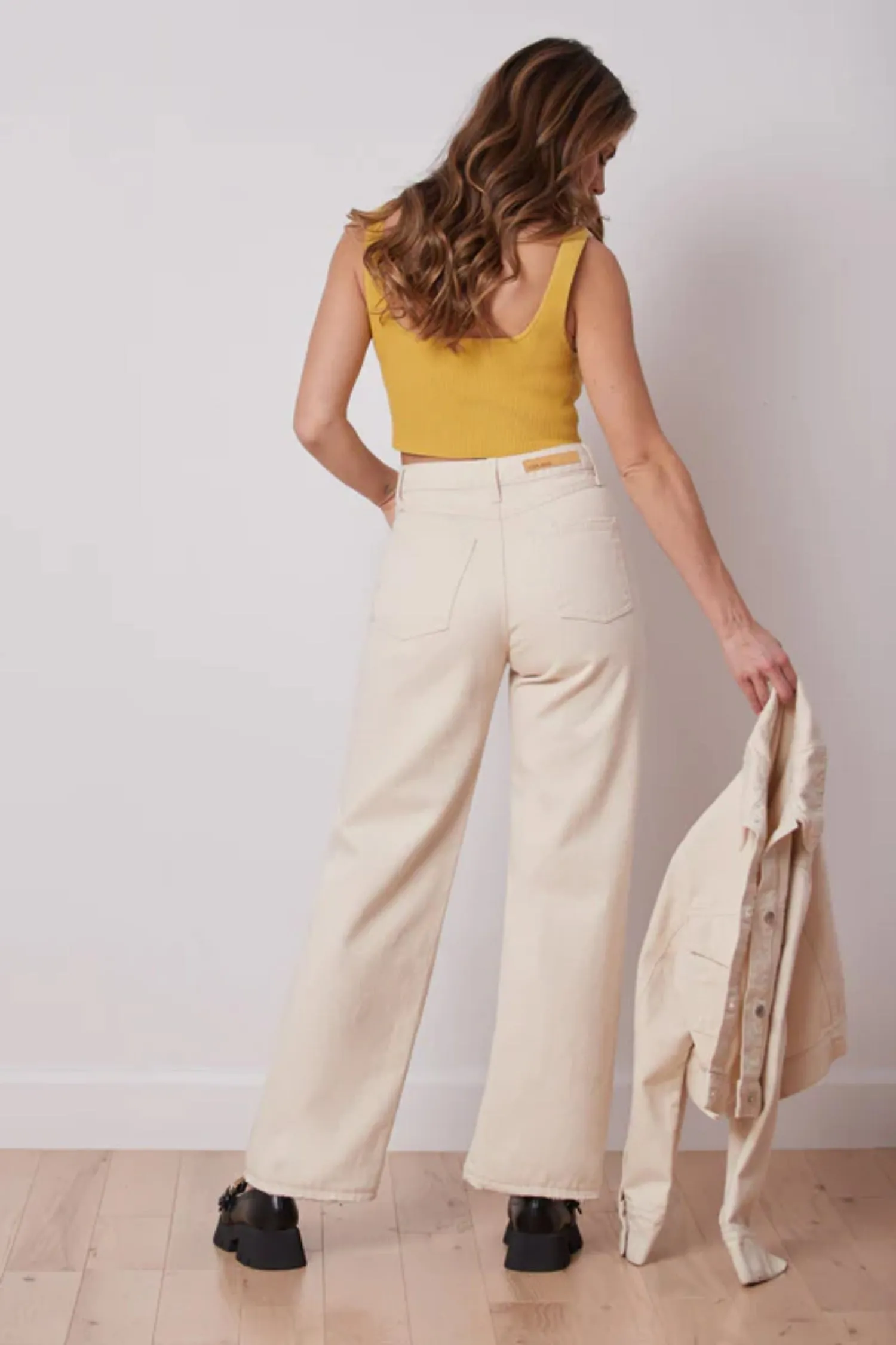 Off-White - LILY High Rise Wide Leg Jeans