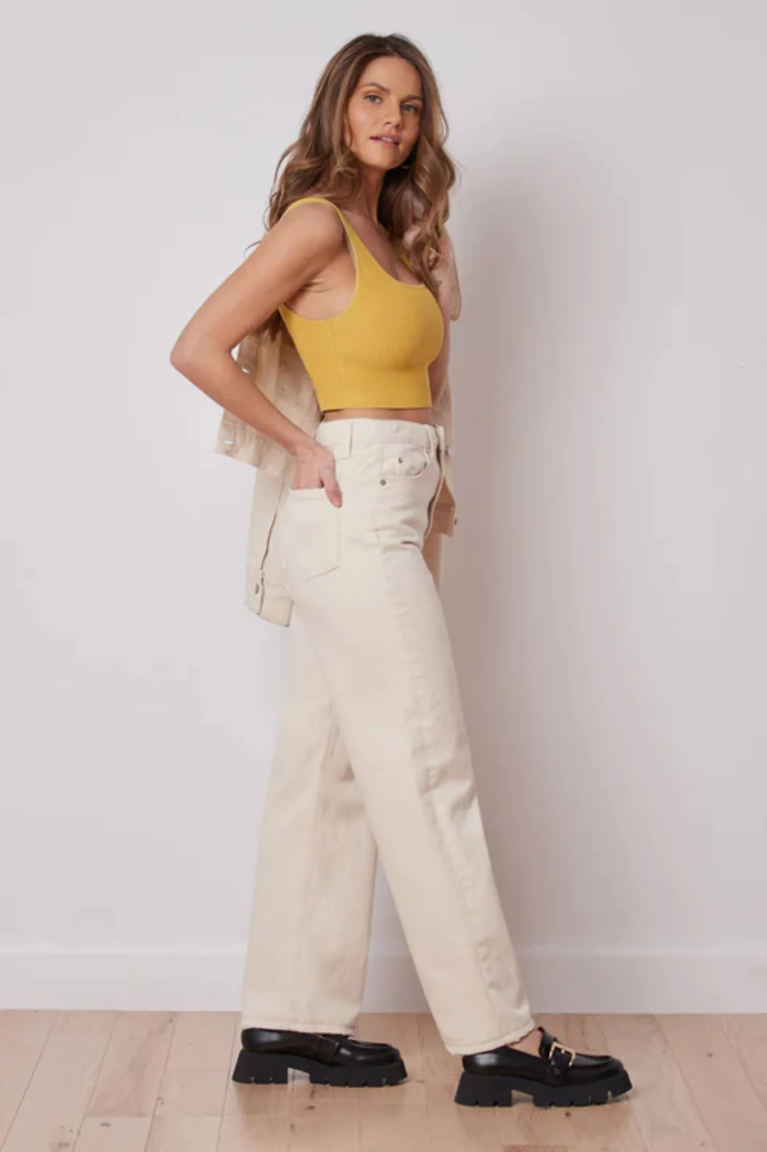 Off-White - LILY High Rise Wide Leg Jeans