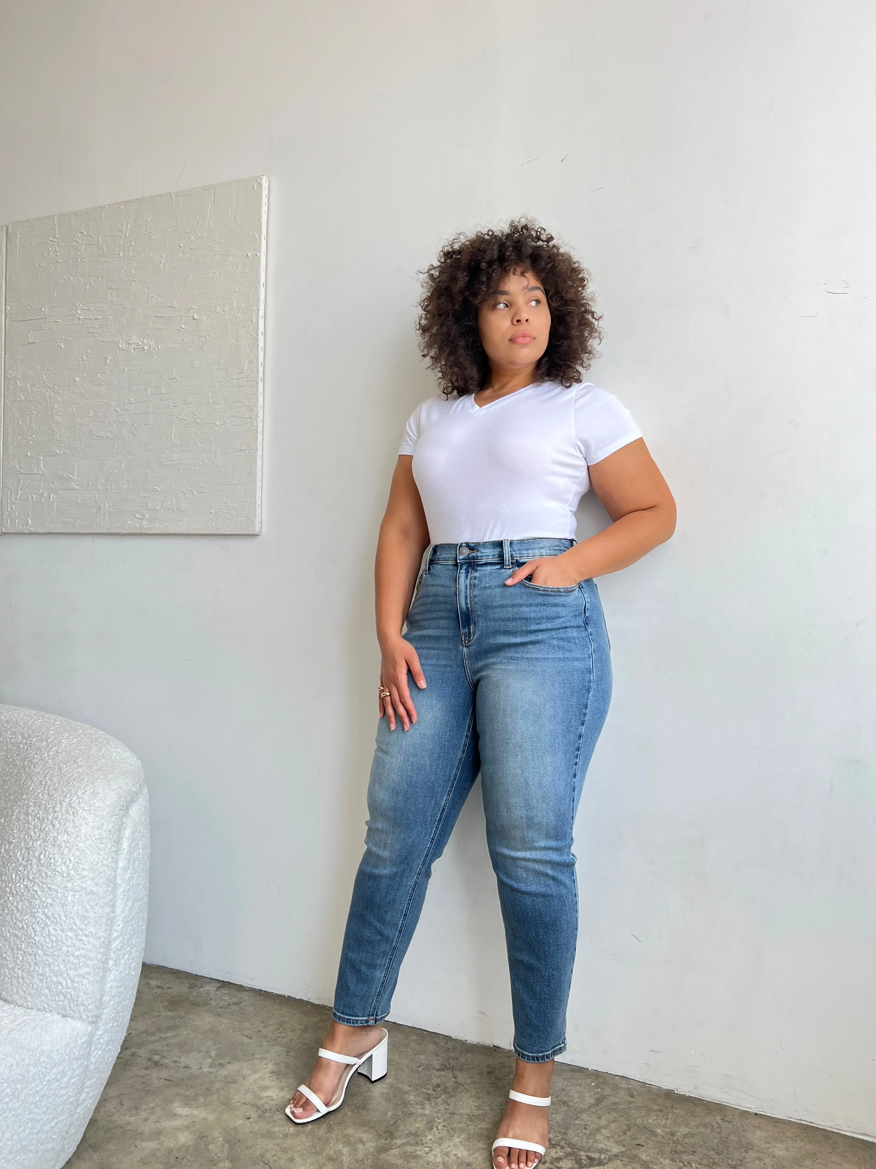 Plus Size Classic Slim Fit Jeans