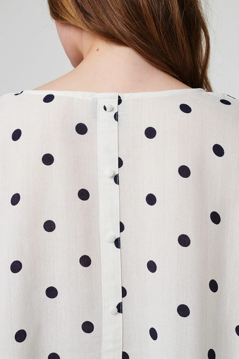 Polka Dot Oversized Blouse