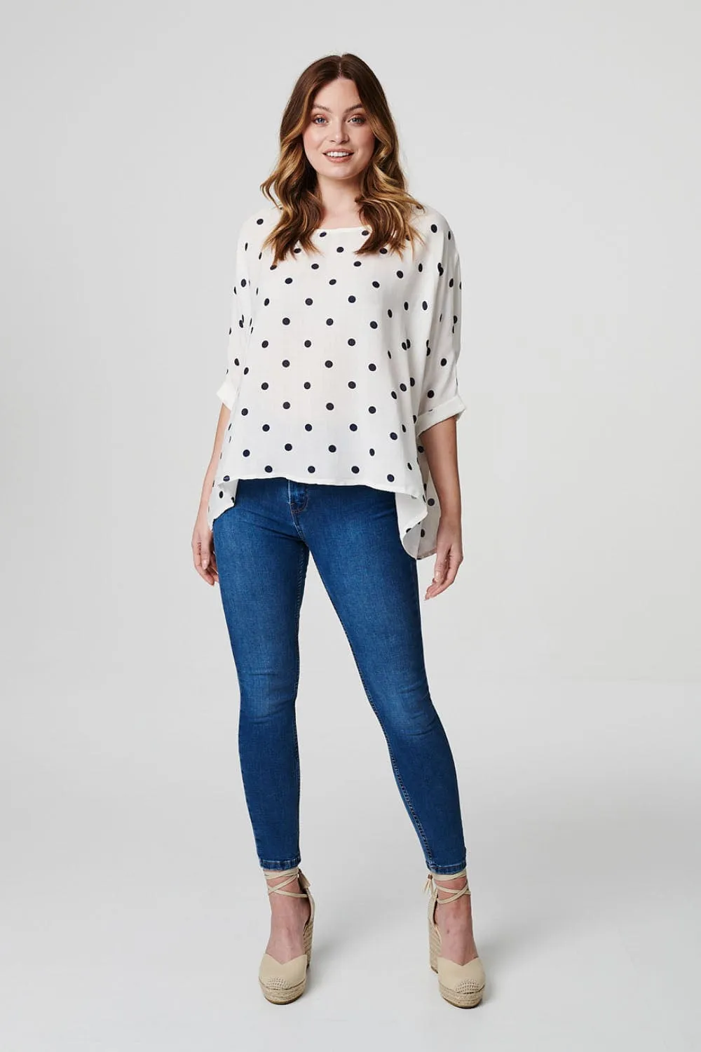 Polka Dot Oversized Blouse