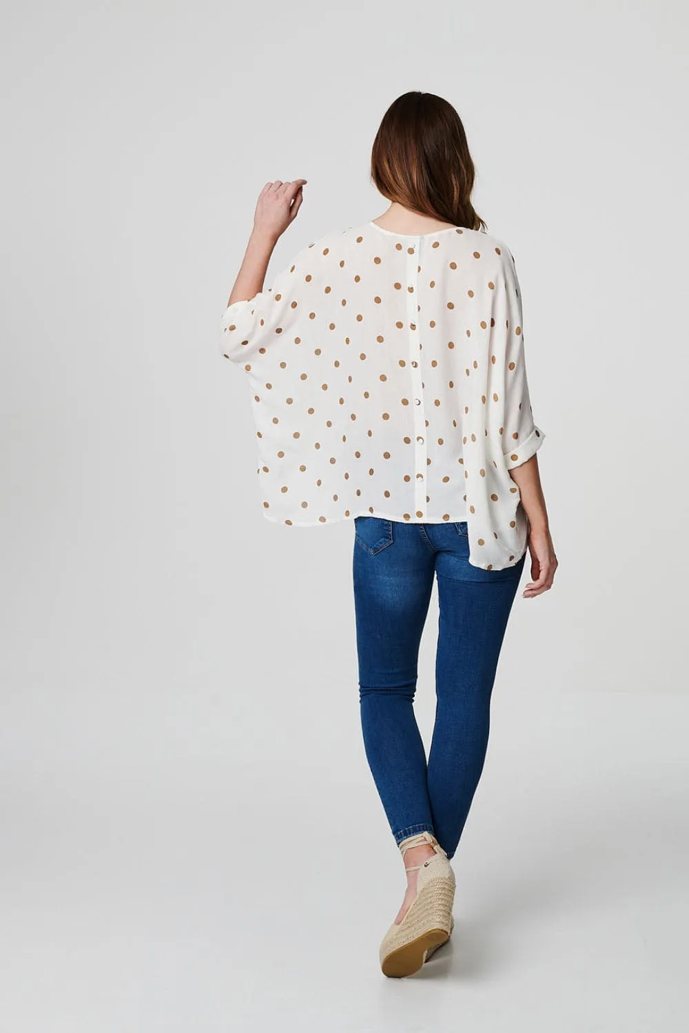 Polka Dot Oversized Blouse