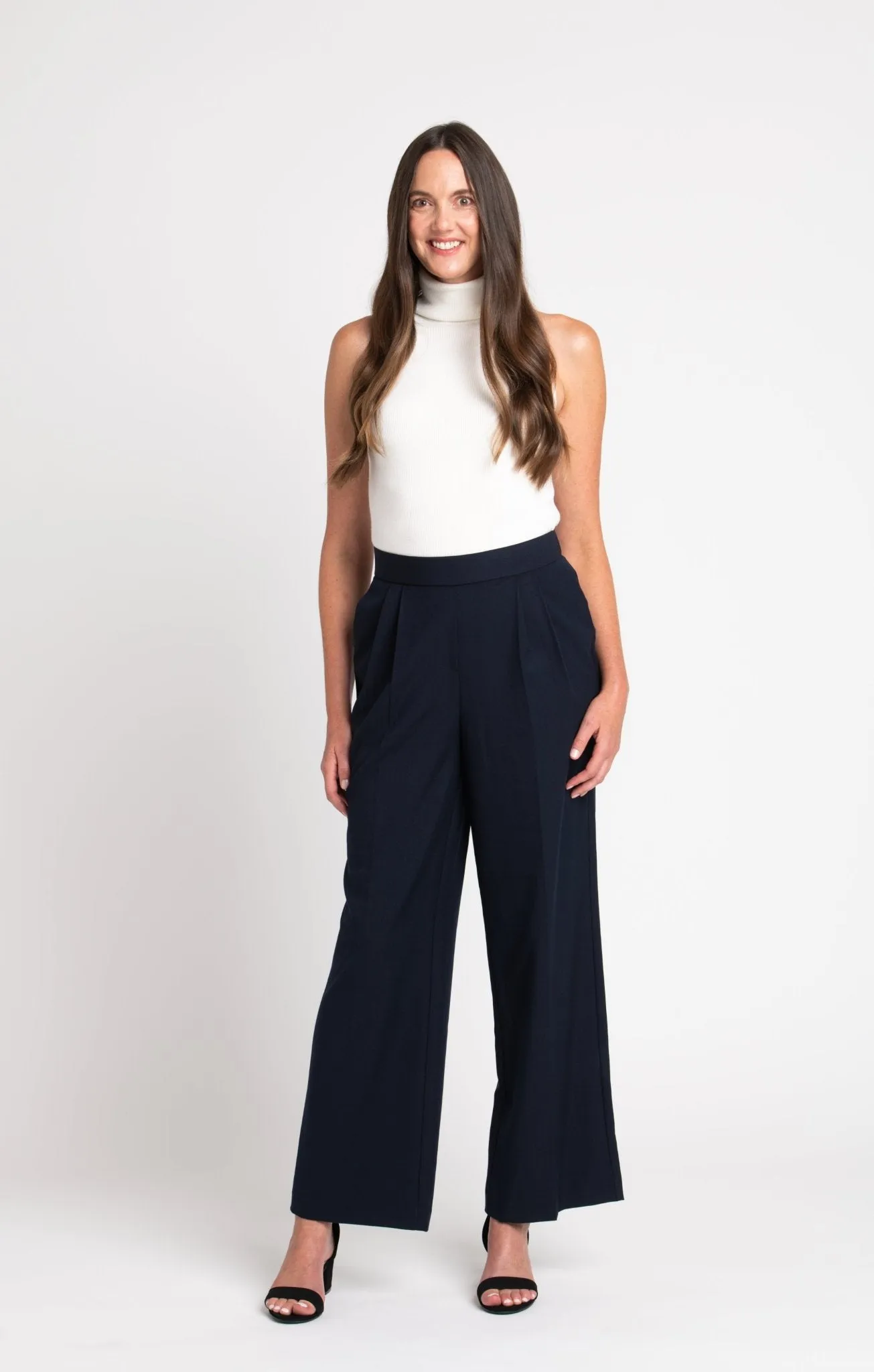 Roz & Ali Pleated Wide Leg Trouser Pants