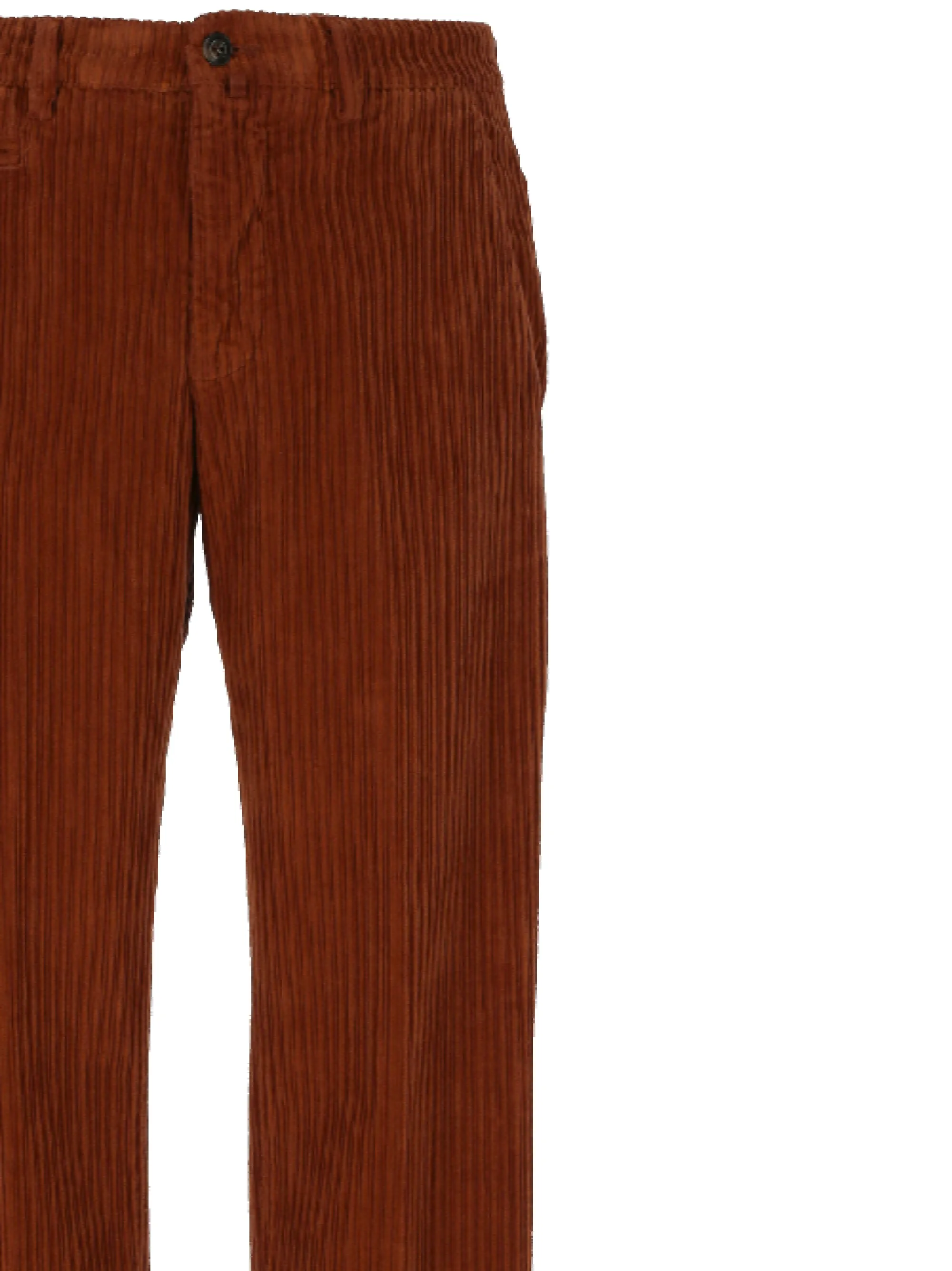 Rust Brown Slim Fit Trousers