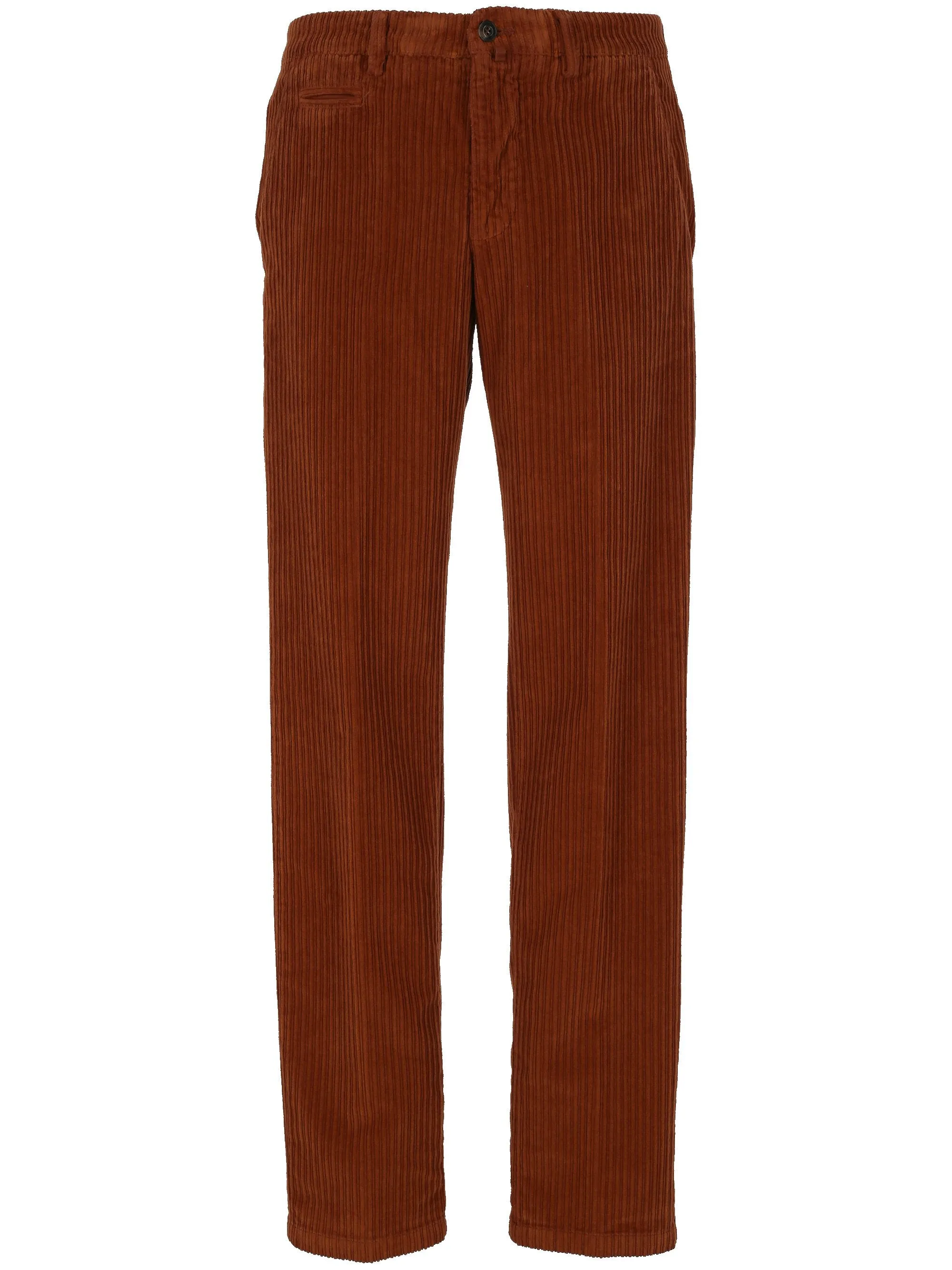 Rust Brown Slim Fit Trousers