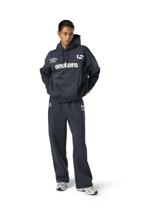 Seekers Motif Wide Leg Sweatpants in Skipper