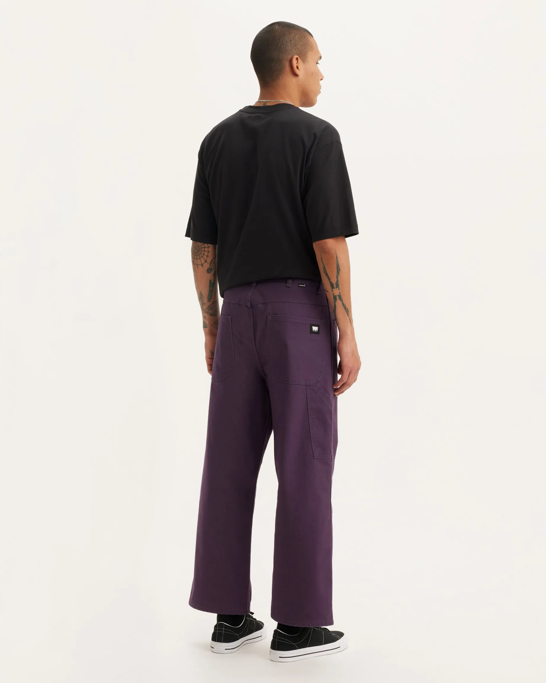 Skate Cropped Carpenter Trousers in Night Shade