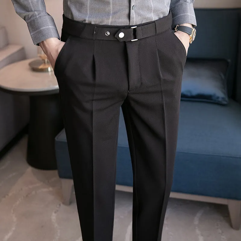 Slim Stretch Cropped Casual Pants