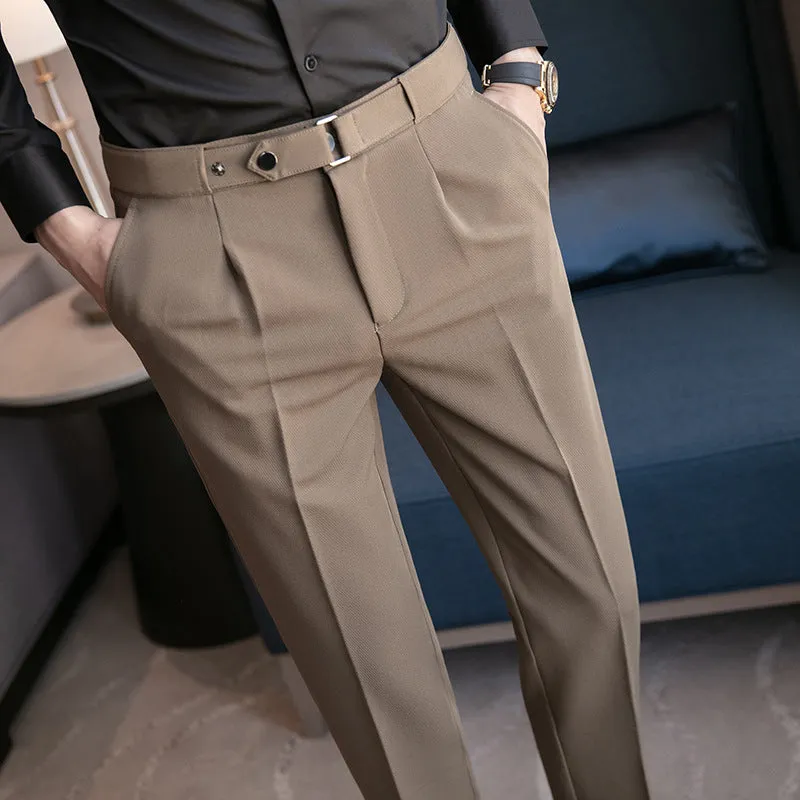 Slim Stretch Cropped Casual Pants