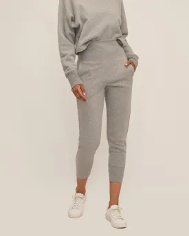 So High Waisted French Terry Sweatpants in Heather Grey