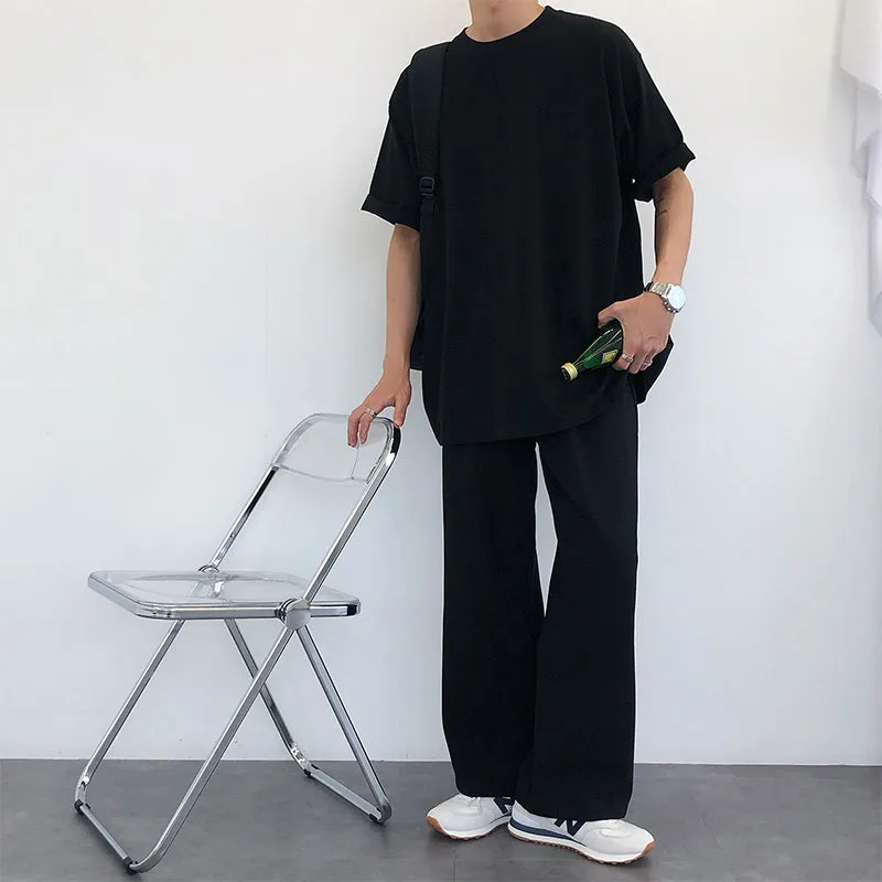 Straight Loose Wide-Leg Casual Pants