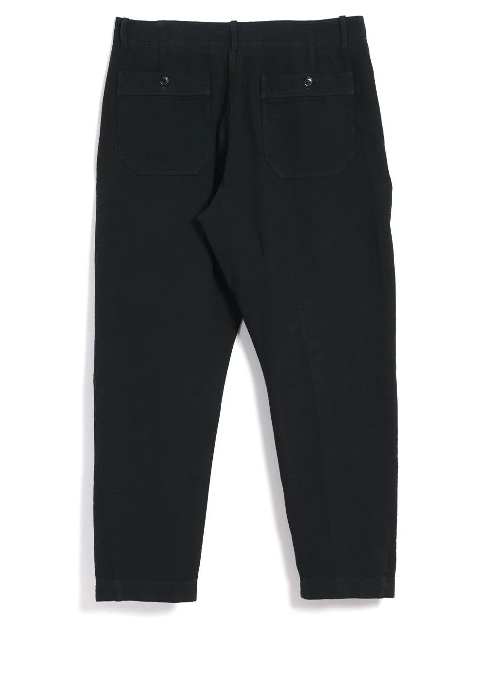 TRYGVE | Wide Cut Cropped Trousers | Black