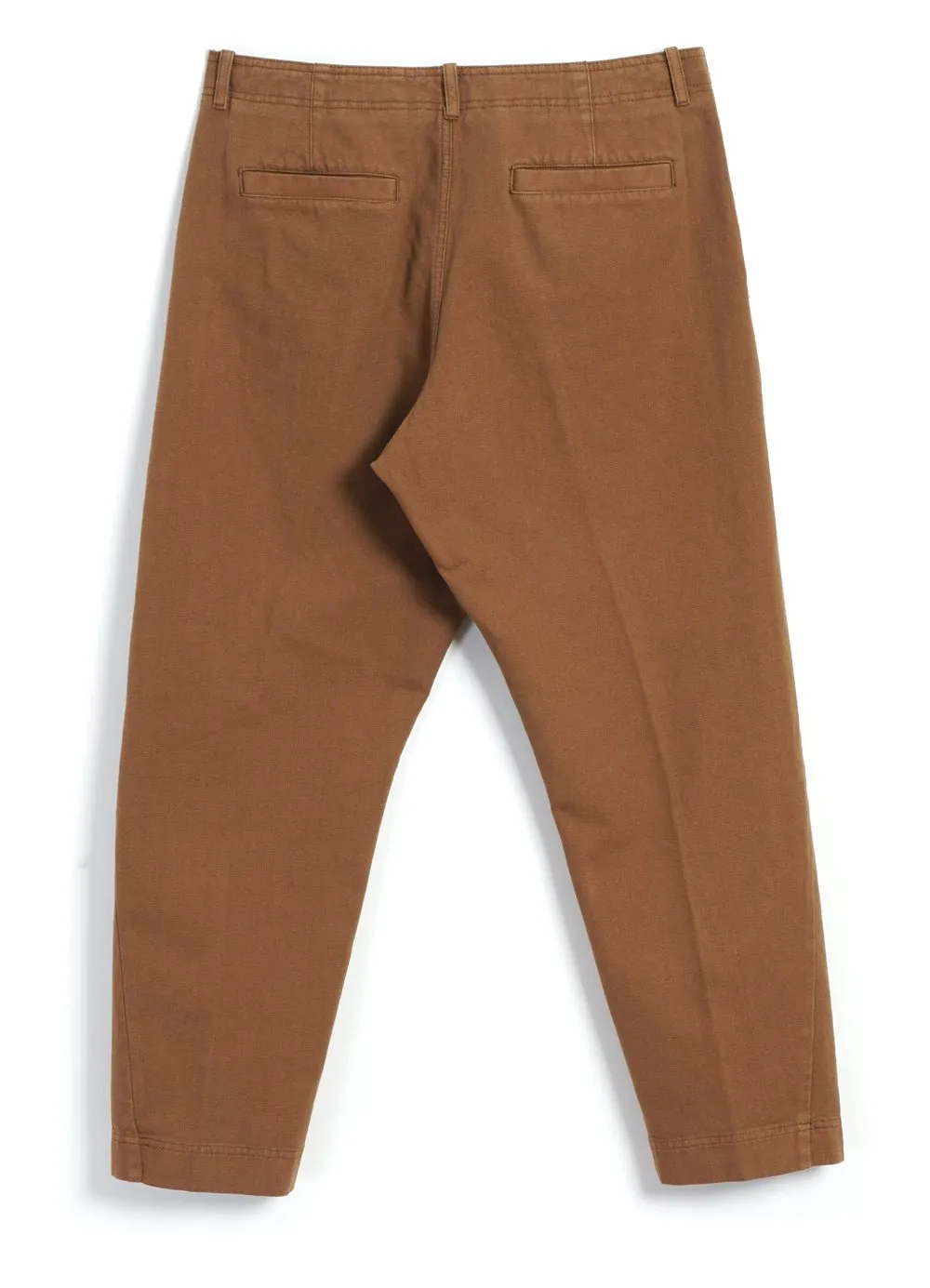 TRYGVE | Wide Cut Cropped Trousers | Terra