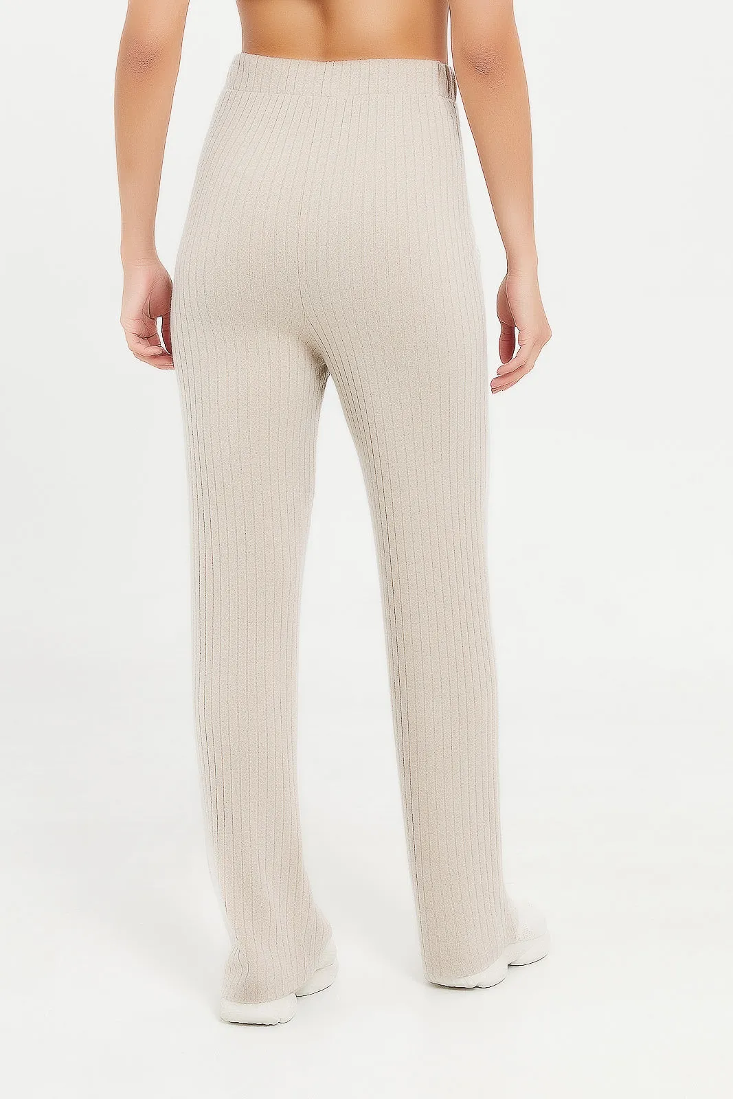 Women Ivory Straight Leg Active Pants