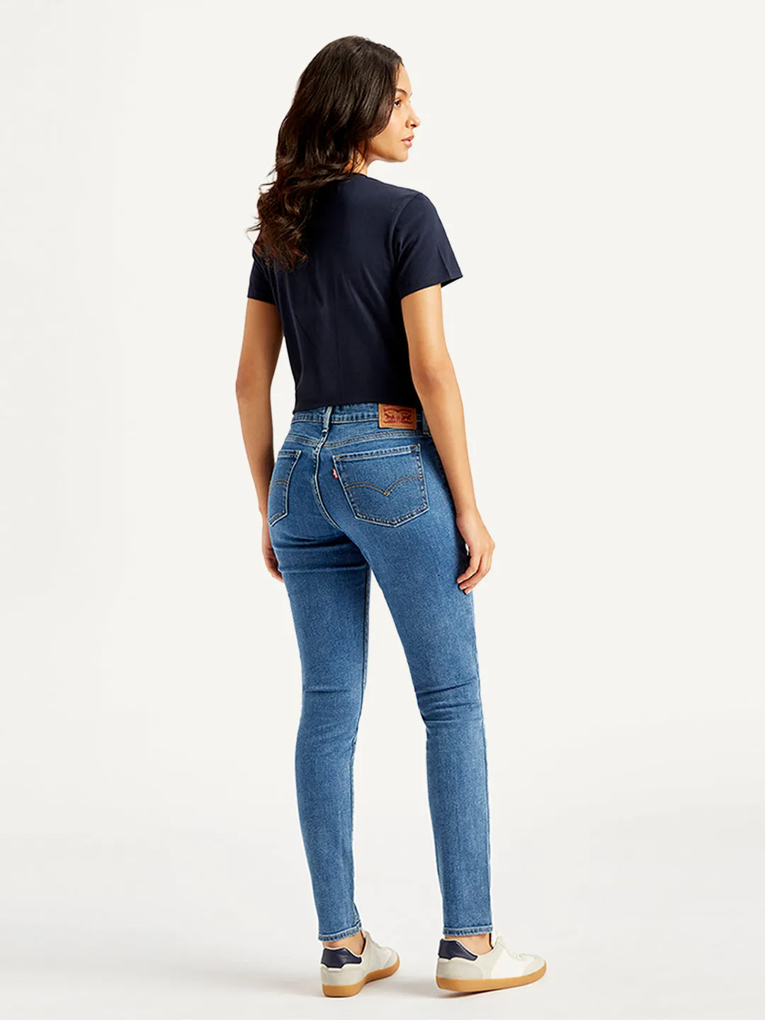 Women's Mid Rise 711 Blue Skinny Jeans